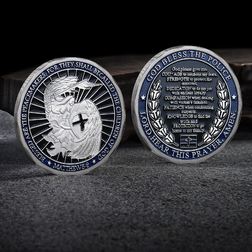 Enforcement The Police Prayer Saint Michael Law Commemorative Challenge Coin