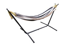 Ross James 100% Double Cotton Hammock with Heavy Duty Metal Stand
