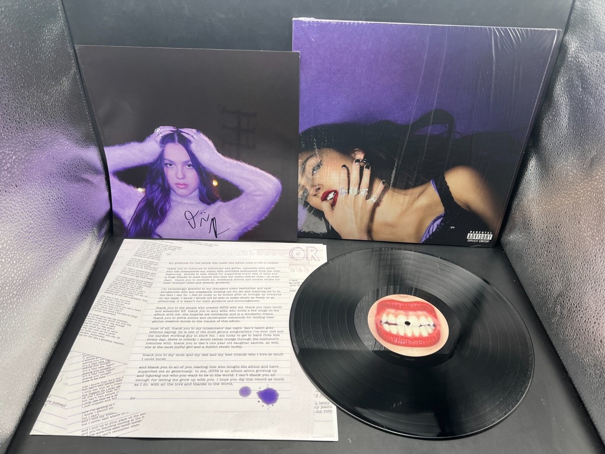 Olivia Rodrigo Signed Autograph GUTS 180g Vinyl Album Record Black