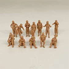 1/72 Scale WWII American Tank Crews Move in Multiple Poses Resin Model Figures