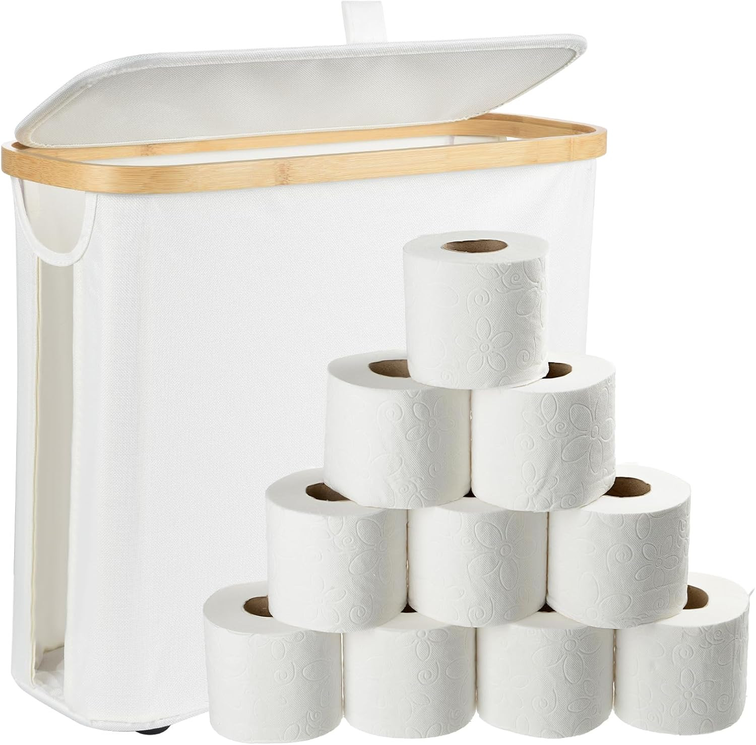 Contenitore Porta Carta Igienica Con Coperchio – Organizer Bagno Pieghevole, Ces