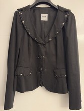 Moschino Cheap and Chic Black Beaded Button Blazer Jacket, Women  s Vintage