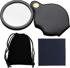 1 Stück Mini Lupe Klein, Magnifying Glass,15-fache Mini Lupe,Lupe mit Drehbar