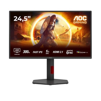 AOC G4 Q25G4SR 25'' IPS QHD 300Hz 0,3ms höhenverstellbarer Gaming Monitor mit Spe