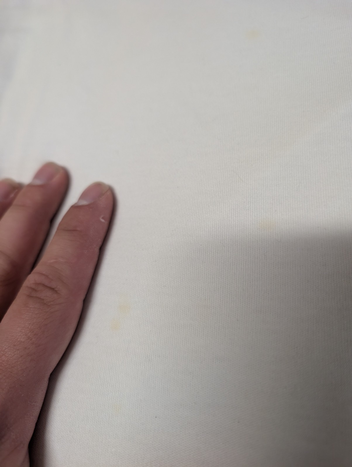 PONY Polo Ralph Lauren bianca uomo maglietta manica corta blu collo cavallo taglia L macchia