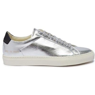 Common Projects Damen Retro Low Sneakers Silber/Schwarz 3892 0509 50465663