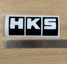 HKS - Gloss Black Logo Racing Drifting Car Truck Vinyl Decal Sticker