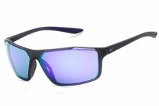 NIKE WINDSTORM M CW4672 015 Sunglasses Matte Gray Frame Violet Mirror Lens 65mm