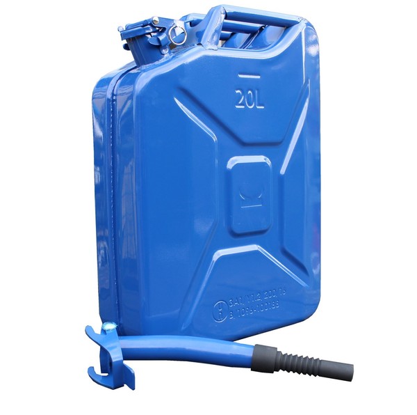 Benzinkanister Dieselkanister Kraftstoffkanister 20 L Metall + AusgießEr Halter-image