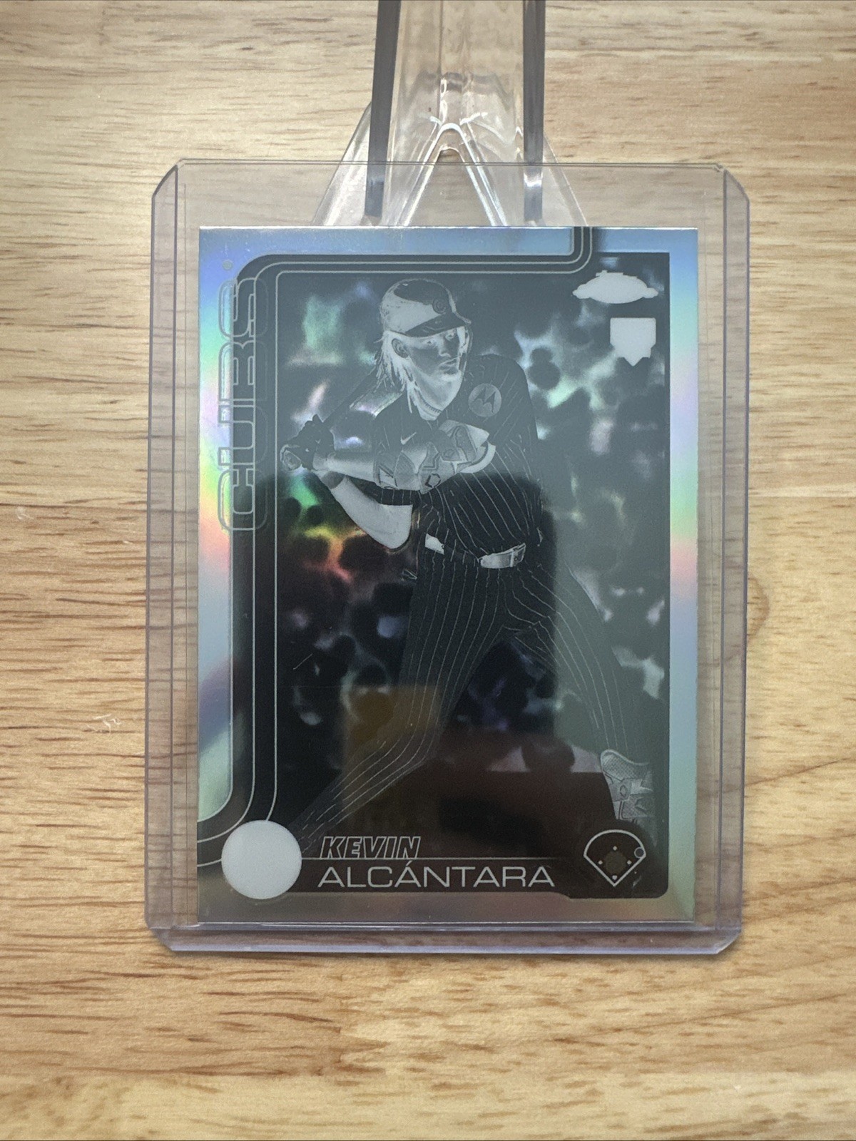 Kevin Alcantara 2025 Topps Chrome #173 Negative Refractor Rookie (RC) - Cubs