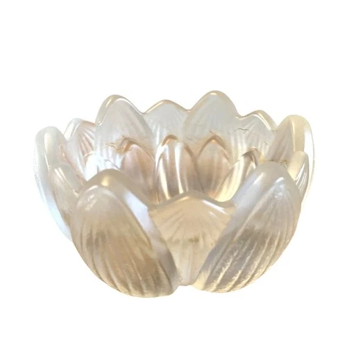 Fenton Glass Lily/Lotus Flower Votive Candle Trinket Dish Bowl 4"