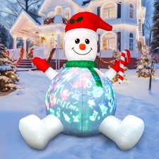 HFO 6ft Tall Christmas Inflatable Outdoor Decorations, Blow up Yard Decor red