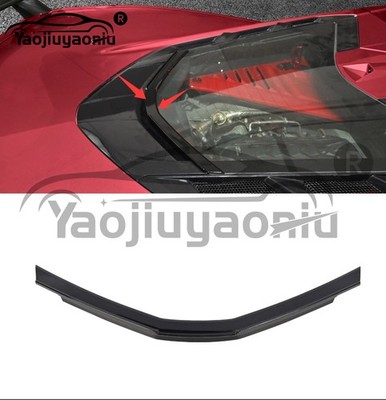 Rear Window Spoiler Wing Trim Glossy Black For Chevrolet Corvette C8 2020-2025