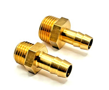 1/4  3/8 BSP LPG Propane Butane Gas 8mm Brass Hose Tail Adaptor Nozzle