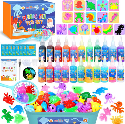 Aqua Fairy Wasser Gel Kit mit 22 Farben, 16 Formen Wasser Gel Spielzeug Kit, DIY Aqua Fa