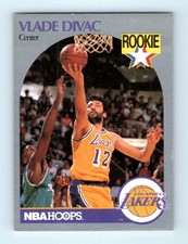 Vlade Divac Lakers 1990 NBA Hoops RC Rookie #154