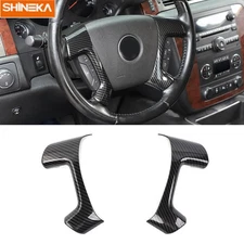 ⭕ For Suburban Tahoe Avalanche/GMC-yukon 07-13 Steering Wheel Trim Overlay Cover
