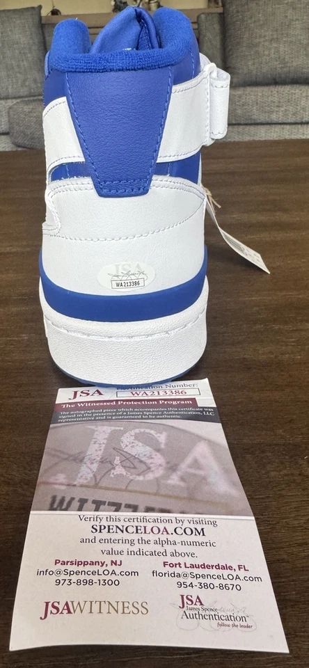 Rick Barry Signed Adidas Forum Mid Sneaker New With Tag & James Spence COA - Image 4 of 4