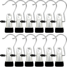 Boot Hangers for Closet, 12 Pack Hanging Hooks for Laundry, Towel Clips Boot Org