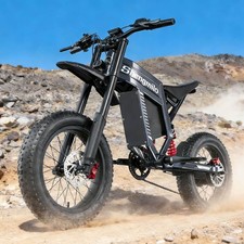 20" Fat Tire Electric Bike 1500W 40mph 60V 30Ah Mountain Ebikes for Adults US