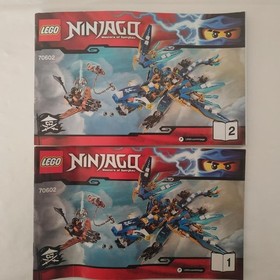 LEGO Ninjago 70602 Jay's Elemental Dragon Incomplete Instructions 15x11x2in Size