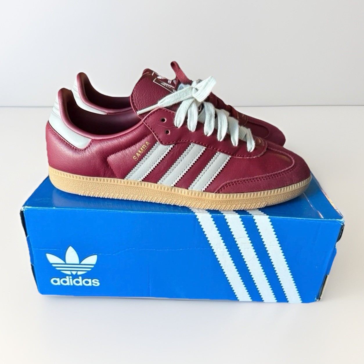 adidas Originals Samba OG W Maroon Crystal Sand Size 8 Men’s  IF7004 image 2