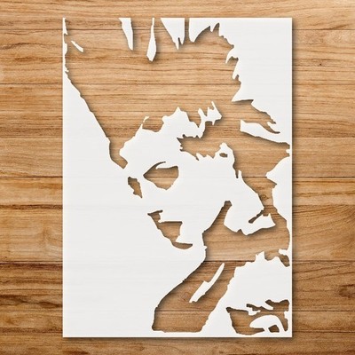 Stylized Silhouette of a Person with Spiky Hair for Crafting Stencils - Stenc 