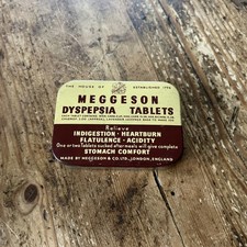 OLD VINTAGE ORIGINAL  MEGGESON DYSPEPSIA TABLETS TIN