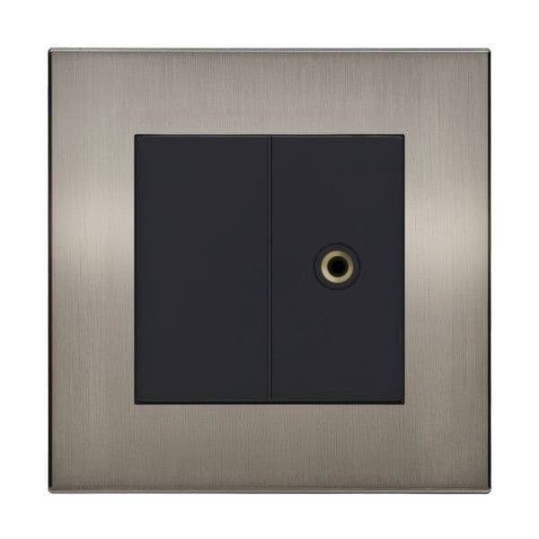 Retrotouch Aura BM13BN-JP35B 3.5mm Stereo Jack Outlet - Brushed Nickel