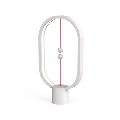 DesignNest Heng Balance Lampe Ellipse Kunststoff, USB-C, WEISS