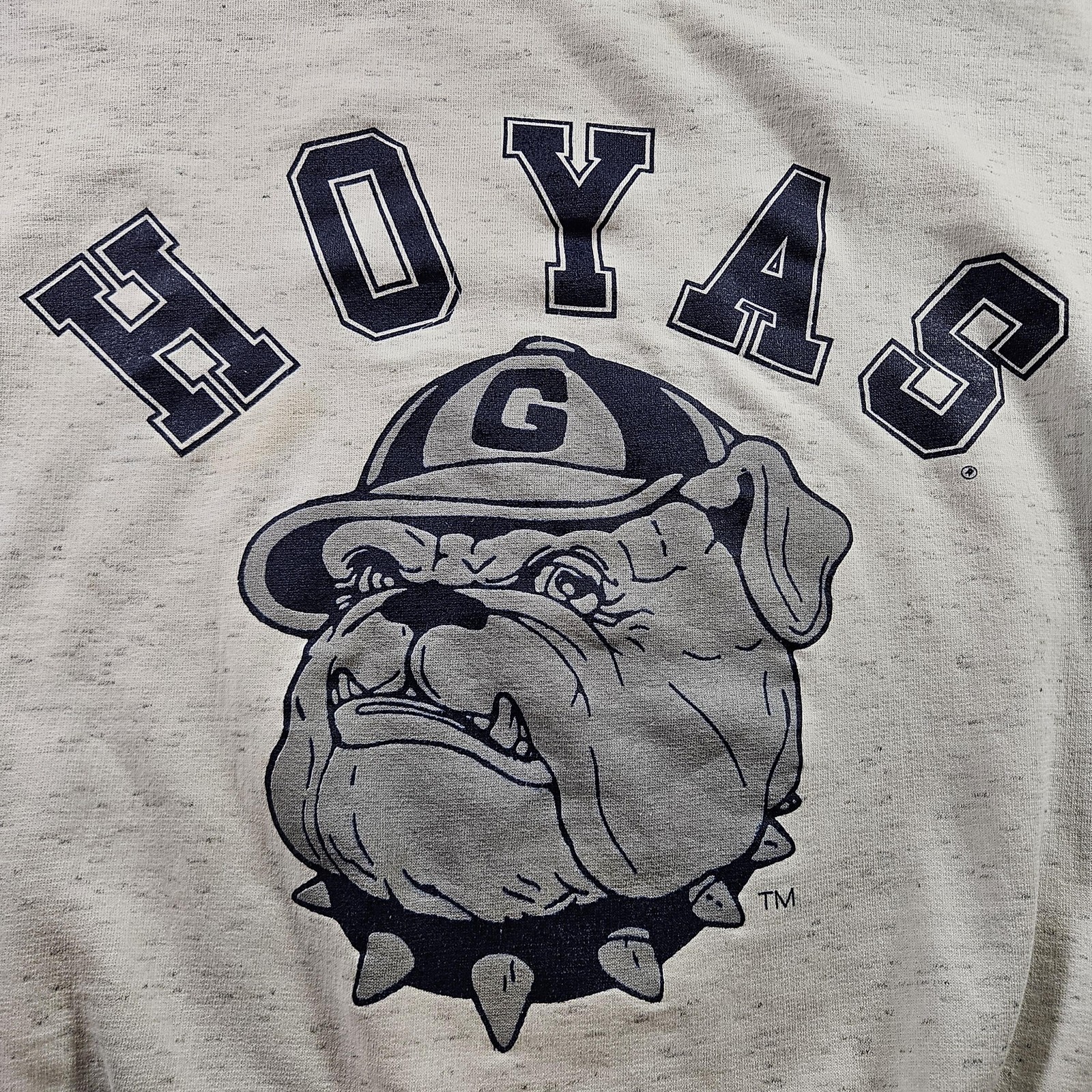 Vintage Georgetown Hoyas Sweatshirt Mens XL Gray White NCAA Basketball 90s