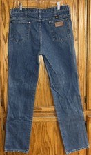 Vtg 70  S Wrangler Jeans Western Cowboy Cut USA Boot Zipper 936pwd Sz 35X36