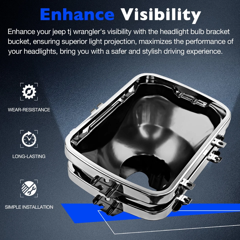 2x Headlight Support Bracket Mounting Kit LH & RH Sides For 1980-2017 Chevy GMC - Image 2 of 4