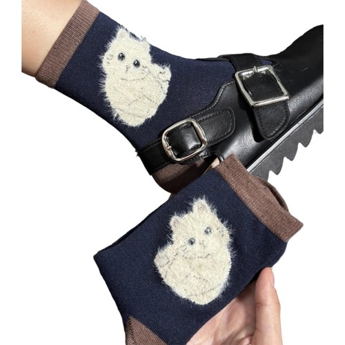 1Pair Animal Cats Crew Socks Funny Novel Socks Casual Ankle Socks Dress Socks - Picture 13 of 13