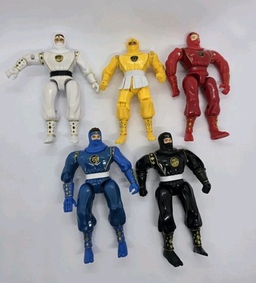  5 Bandai Power NINJA Rangers Action Figuren 1995 Mighty Morphin TV Serie