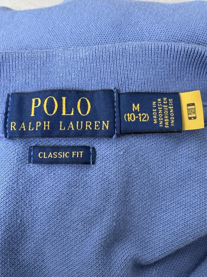 Ralph Lauren Polo Boys Size M 10 12 Classic Fit Long Sleeves Blue - Image 4 of 4