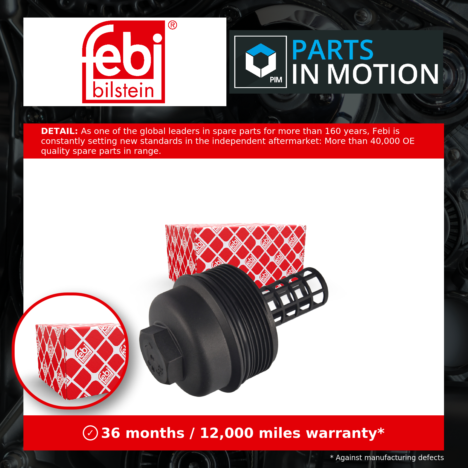 Oil Filter Cap fits VOLVO V60 Mk1 2.0 13 to 18 Lid Cover 8642420 8692304 8692306 - Image 4