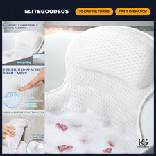 Luxury Bath Pillow for Tub - Soft Head  Neck Support, Spa-Quality Comfort