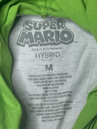 Super Mario Hybrid Cosplay White And Green Dress Little Girls Size Medium - Picture 7 of 8