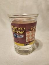Vintage - 4" Welch's Curious George Glass Jelly Jar~No. 3 Of 6