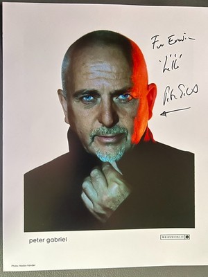 Peter Gabriel (Singer Genesis) - Large Photo - Original Signed