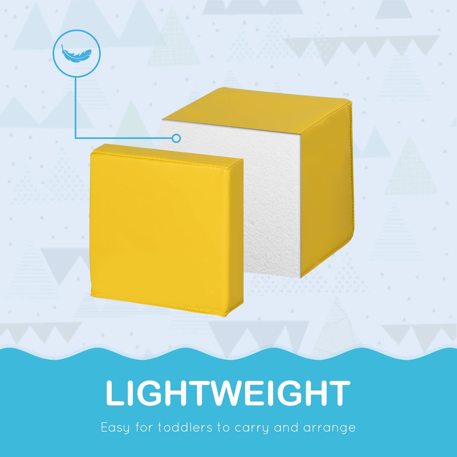 Soozier 12 Piece Soft Play Blocks, Soft Foam Toy Building and Stacking Blocks Co