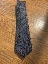 Harve Benard Pure Silk Necktie Black Gray Abs...