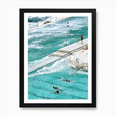 Sea Stroke Kunstdruck gerahmt Wandbild Poster Leinwanddruck Bild