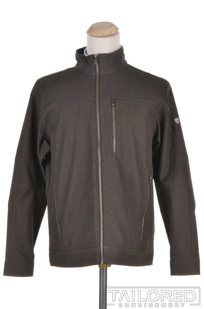 KUHL Brown Solid Polyester Mens Zip Jacket Coat -… - image 1