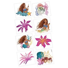 Little Mermaid Movie Disney Ariel Kids Birthday Party Favor Temporary Tattoos