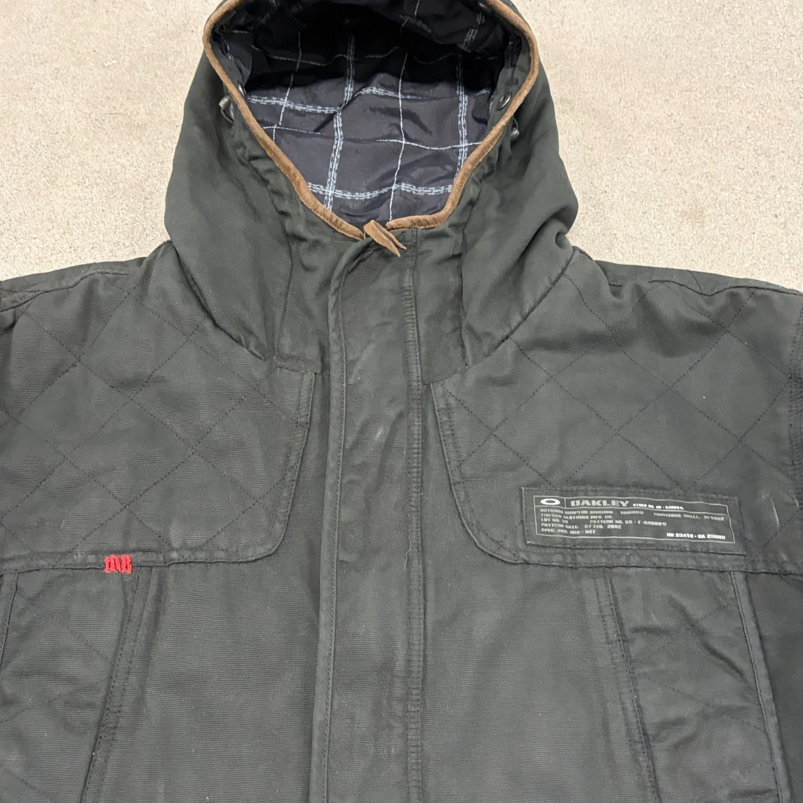Oakley Tactical Field Gear Parka Jacket Mens XL Black Cotton Full Zip Hooded image 3