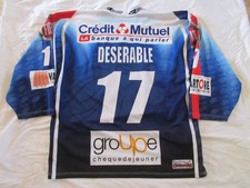 Maillot LYON HOCKEY CLUB porté François-Henri DESERABLE n°17 LES LIONS shirt XXL