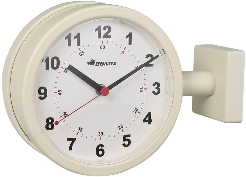 DULTON Double Face Wall Clock 170D Ivory Silent Sweep Steel Frame Japan