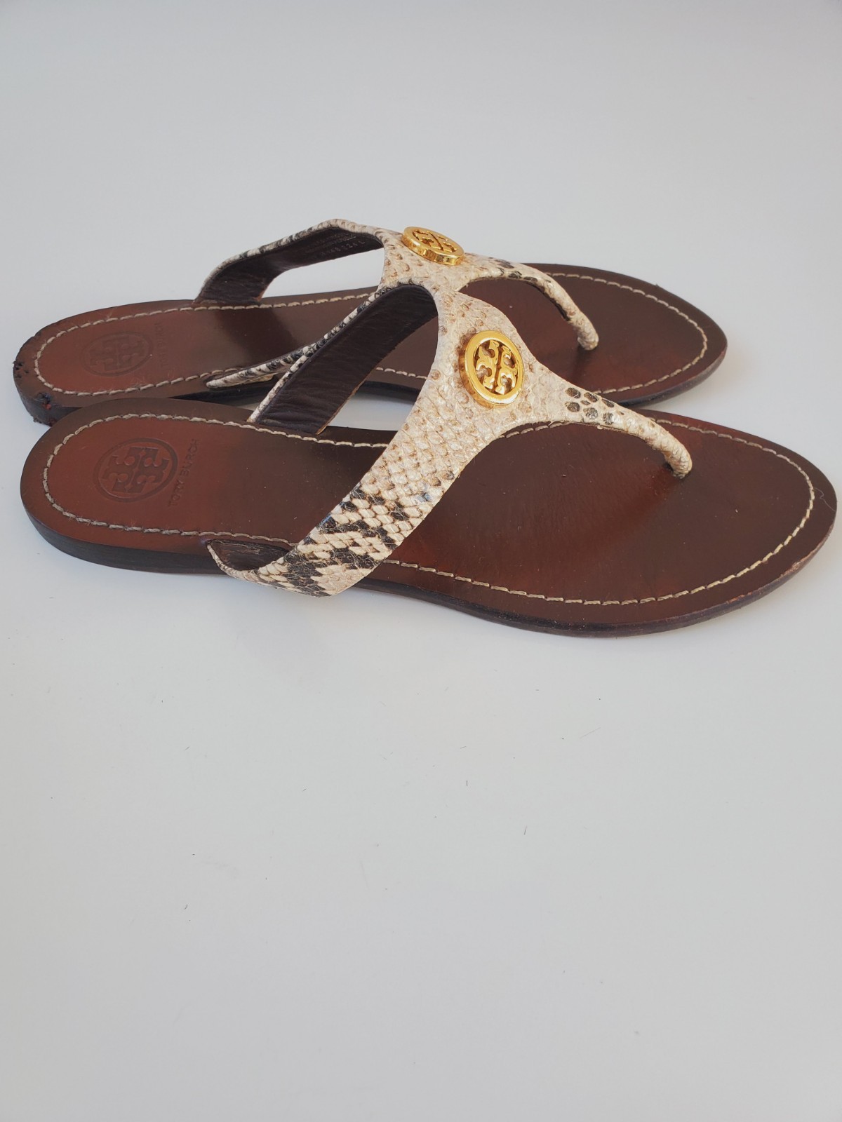 Tory Burch Womens Shoes Cameron Python Leather Fl… - image 2